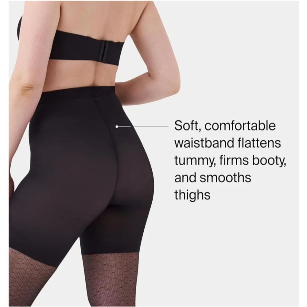 SPANX Patterned Bodyshaping Tight End Tights  Comfortable Tummy Control Size C